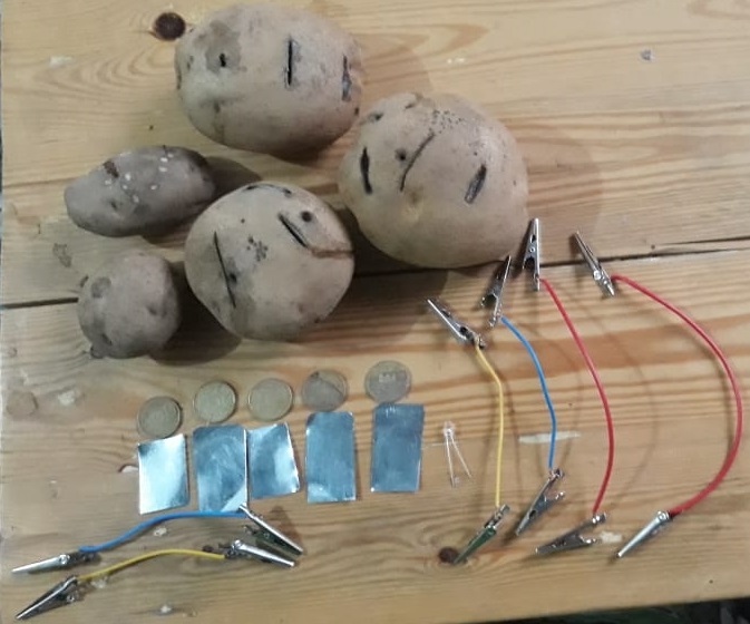 Bahan-bahan percobaan kentang